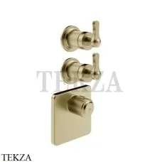 Gessi VENTI20 Термостат для душа, 2 поток, внешняя часть 65202-727, Brass Br. PVD