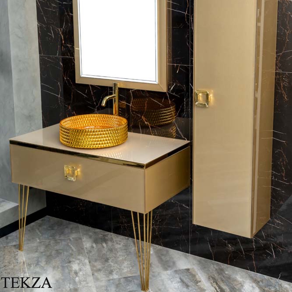 ARMADI ART LUCIDO Тумба под раковину 100 см 770-100-Light Gold, светлое золото