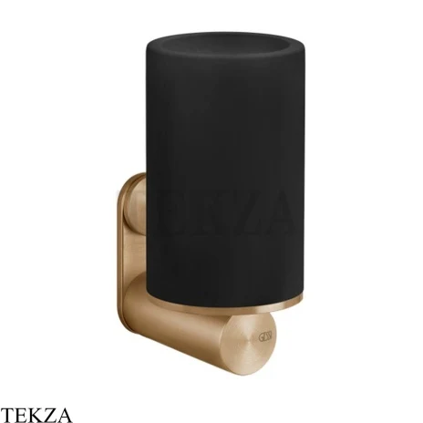 Gessi 316 ACCESSORIES Стакан для зубных щеток настенный, композит черный 54708-726, Warm Steel Brushed PVD