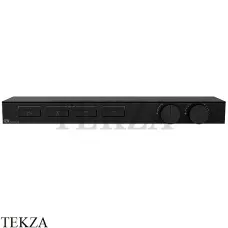 Gessi HI-FI Термостатический смеситель с полочкой, на 4 потока, внешняя часть 63026-299, Black XL
