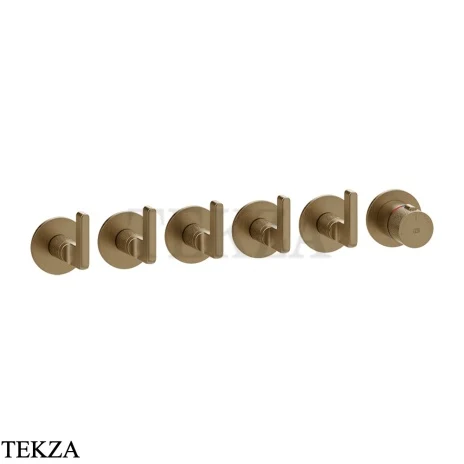 Gessi INCISO SHOWER Термостатический смеситель, 5 потоков, внешняя часть 58340-791, Deep Bronze Br. PVD