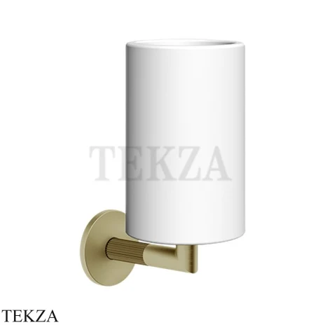 Gessi INGRANAGGIO Стакан настенный композит белый 63807-727, Brushed Brass PVD