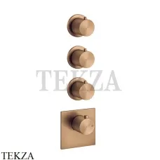 Gessi 316 WELLNESS Термостат 3 выхода, внешняя часть 54506-726, Warm Bronze Br.