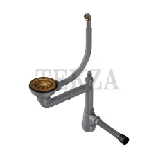 Omoikiri Арматура для одночашевых моек с круглым переливом WK-1CL-R 4956615 античная латунь
