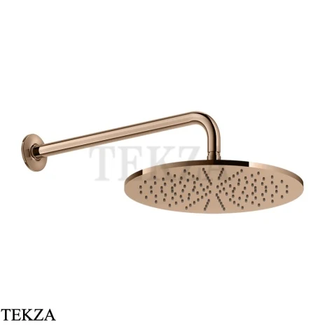Gessi INCISO SHOWER Верхняя душевая лейка 30 с кронштейном 58248-030, Copper PVD