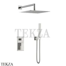 Boheme Qubic Смеситель для душа, ручной душ, верхняя лейка, комплект 474-3-NB, nickel brush