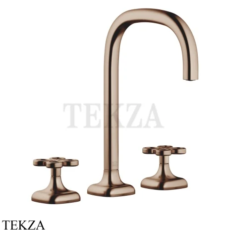 Dornbracht COYA Смеситель для раковины 3 отв. 165, с донным клапаном 20713424-42, Brushed Bronze
