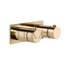 Gessi Ingranaggio-Anello  Термостат для душа на планке, 1 поток, внешняя часть 63332-735, Warm Bronze