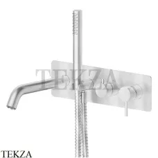 Newform X-Steel 316 Смеситель для ванны с гарнитуром, внешняя часть 69680EX.50.050, INOX Stainless steel