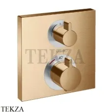 Hansgrohe Ecostat Square Термостат для душа на 2 потребителя, внешняя часть 15714140, Brushed Bronze