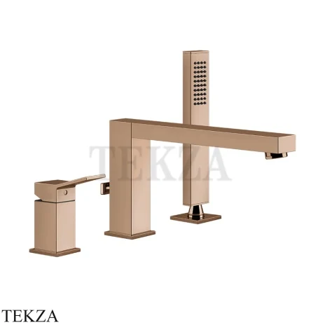 Gessi RETTANGOLO K Смеситель для ванны на 3 отверстия 53037-030, Copper PVD