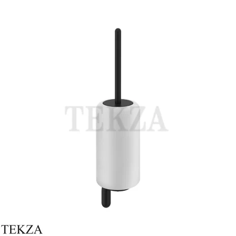 Gessi Goccia Туалетный ёршик настенный, белая керамика 38019-299, Matte Black