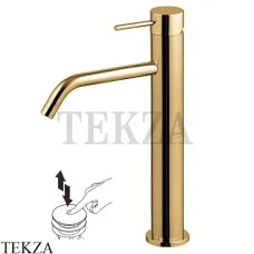 FIMA Carlo Frattini Spillo UP Смеситель для раковины высокий, с гарнитуром F3031/HOS, Brushed gold