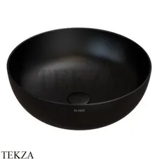 GLOBO T-EDGE Раковина круглая накладная, без перелива B6T45AR, черный матовый
