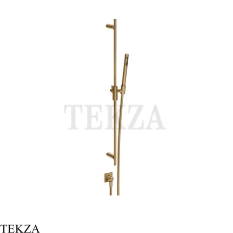 Gessi Incastri Штанга в комплекте с душевой лейкой и выводом воды 75040-726, бронза Brushed