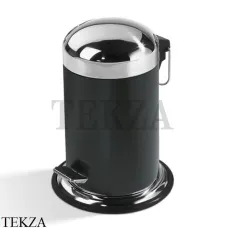Decor Walther TE 30 Ведро с педалью и крышкой 0608172, черный-сталь глянец