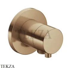 Keuco IXMO Comfort Вентиль запорный с выводом для шланга, круг 59541031101, Бронза шлифованная