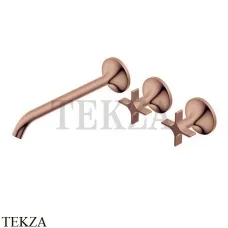 Ritmonio Diametro35 Cross Смеситель для раковины 237, внешняя часть PR53AK202 F32, Rose Gold