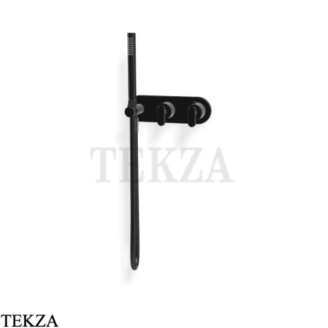 FIMA Carlo Frattini Park Line Термостат для душа, с гарнитуром, внешняя часть F1319WX3CS, brushed black chrome