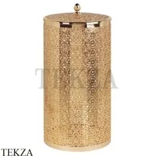 Migliore COMPLEMENTI Корзина для белья ажурная 44л с крышкой 24737, золото глянец