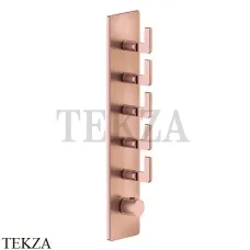 Gessi INCISO WELLNESS Термостат 5 выходов, внешняя часть 58210-030, Copper глянец