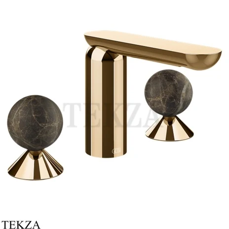 Gessi Perle Смеситель для раковины на 3 отв., без гарнитура 74115-735, бронза глянец