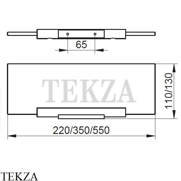 Keuco PLAN Держатель для стеклянной полочки 14910010000, хром глянец