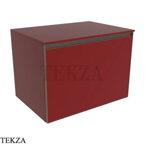 Flaminia Cubika тумба под раковину подвесная 70×50×50 см, 1 ящик и внутренний ящик, бордовый Bordeaux матовый