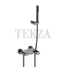 Boheme Stick Смеситель для ванны с изливом и гарнитуром Stick 123-SGM Shine Gun Metall c ручкой DIAMOND