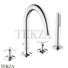 Kludi NOVA FONTE Deco Смеситель для ванны, комплект 204250539, хром глянец