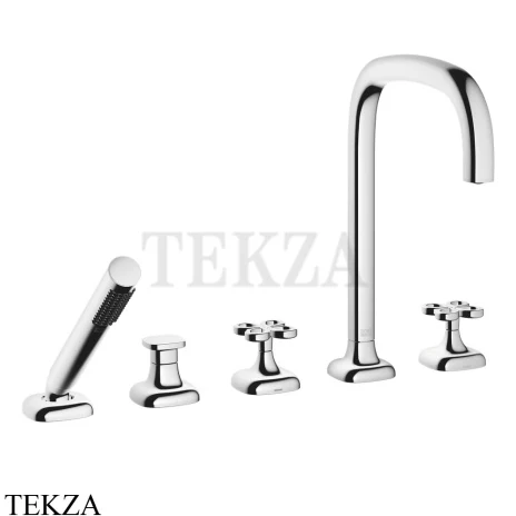 Dornbracht COYA Смеситель для ванны на 5 отверстий с гарнитуром 27522424-00, хром глянец