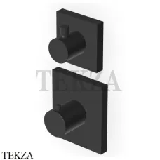 Zucchetti PAN Термостат для душа, 2-3 выхода, внешняя часть ZP8646.N1, черный goffrato