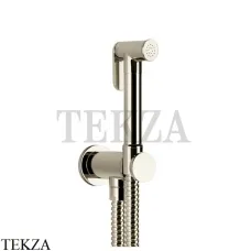 Gessi Гигиенический душ с выводом воды и держателем 14331-720, Nickel PVD