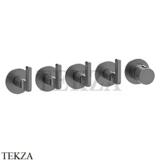 Gessi INCISO SHOWER Термостатический смеситель, 4 потока, внешняя часть 58338-706, Black Metal