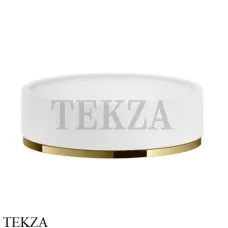 Gessi INCISO accessories Мыльница настольная, белый 58525-246, Gold PVD