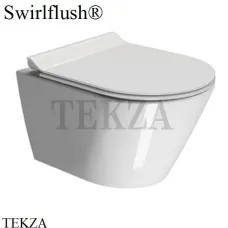 GSI Kube X Унитаз подвесной ”Swirlflush” 9416FR211, сиденье микролифт slim, белый глянец