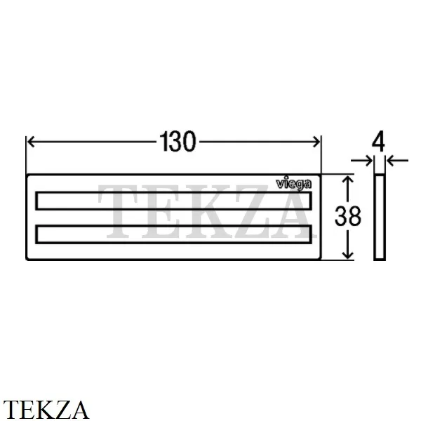 Viega Advantix Cleviva Вкладка душевого лотка Visign C2 794101, нержавеющая сталь браш