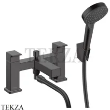 Hansgrohe Vernis Shape Смеситель на борт ванны с гарнитуром 71462670, черный матовый
