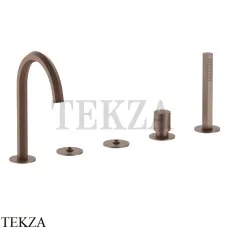 Fantini Venezia Смеситель на борт ванны с изливом (ручки отдельно), 29P9N465S, Matt Copper