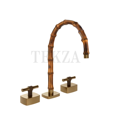 Gessi Jacqueline Смеситель для раковины на 3 отв., без донного клапана 77017-791, бронза Deep