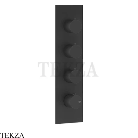 Gessi 316 WELLNESS Термостат 3 выхода на планке, внешняя часть 54516-299, Black XL
