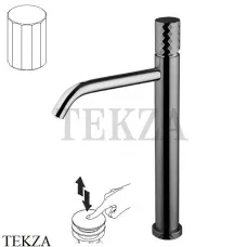 FIMA Carlo Frattini Spillo TECH V Смеситель для раковины, с донным клапаном F3031T/HXSVCS, Brushed black chrome