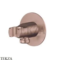 Newform Вывод для шланга с держателем для ручного душа 69698X.59.067, PVD Brushed copper bronze