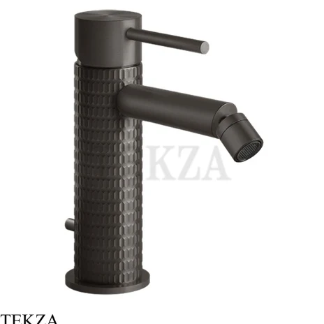 Gessi 316 MECCANICA Смеситель для биде, с донным клапаном 54207-707, Black Metal Brushed PVD