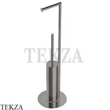 Colombo Mini Стойка напольная WC с держателем, ершик B4018.HPS1, нержавеющая сталь шлиф Colombo Mini Стойка напольная WC с держателем, ершик B4018.HPS1, нержавеющая сталь шлиф