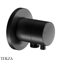 Keuco IXMO Comfort Вентиль запорный с выводом для шланга, круг 59541371101, черный матовый