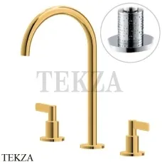 Newform Blink Chic luxury Смеситель для раковины высокий, без гарнитура 71102.61.020, PVD Glossy gold