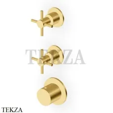Zucchetti Helm Термостат для душа на 2 потока, внешняя часть ZHM802.XP41, золото brushed