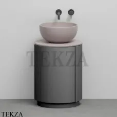 CIELO Arcadia Tiberino Тумба TIMOCC с раковиной Cipria, слив в пол, Cemento