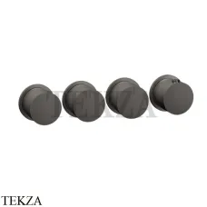 Gessi Habito Bath-shower Термостат на 3 потока, внешняя часть 63436-707, Black Metal Brushed